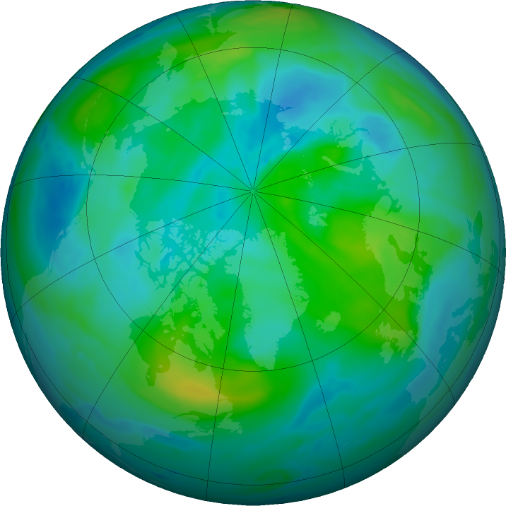 Arctic ozone map for 23 September 2018